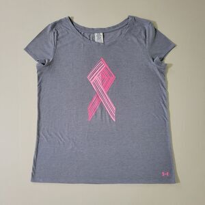 Under Armour Women's HeatGear® Gray Graphic Short Sleeve Crewneck Pullover Top
